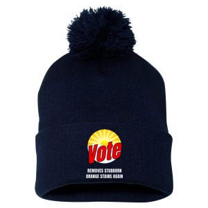 Funny Anti Trump Election Cleaner Vote Against Republicans Pom Pom 12in Knit Beanie