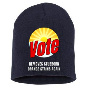 Funny Anti Trump Election Cleaner Vote Against Republicans Short Acrylic Beanie