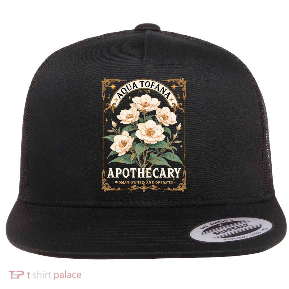 Feminist Aqua Tofana Apothecary Flat Bill Trucker Hat