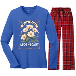 Feminist Aqua Tofana Apothecary Women's Long Sleeve Flannel Pajama Set 