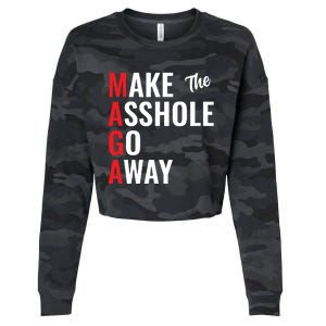 Funny Anti Trump Maga Make The Asshole Go Away Cropped Pullover Crew