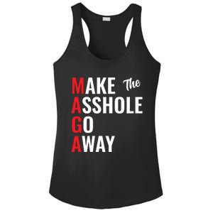 Funny Anti Trump Maga Make The Asshole Go Away Ladies PosiCharge Competitor Racerback Tank