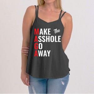 Funny Anti Trump Maga Make The Asshole Go Away Women's Strappy Tank