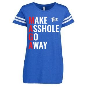 Funny Anti Trump Maga Make The Asshole Go Away Enza Ladies Jersey Football T-Shirt