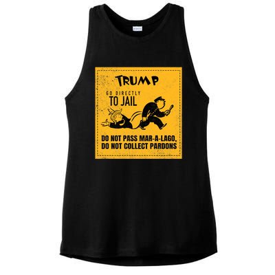 Funny Anti Trump Election Cleaner Vote Against Republicans Ladies PosiCharge Tri-Blend Wicking Tank