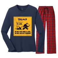 Funny Anti Trump Election Cleaner Vote Against Republicans Women's Long Sleeve Flannel Pajama Set 