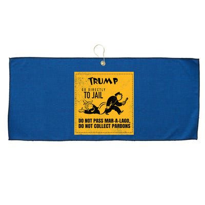 Funny Anti Trump Election Cleaner Vote Against Republicans Large Microfiber Waffle Golf Towel