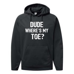 Funny Ampu Toe Prosthetic Leg Joke Gift Performance Fleece Hoodie