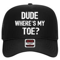 Funny Ampu Toe Prosthetic Leg Joke Gift High Crown Mesh Back Trucker Hat