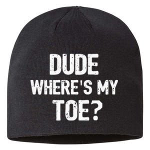 Funny Ampu Toe Prosthetic Leg Joke Gift Sustainable Beanie