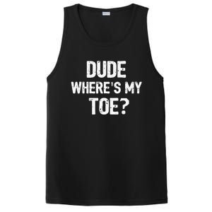 Funny Ampu Toe Prosthetic Leg Joke Gift PosiCharge Competitor Tank