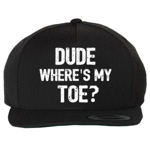 Funny Ampu Toe Prosthetic Leg Joke Gift Wool Snapback Cap