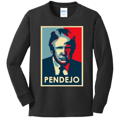 Funny Anti Trump Pendejo Political Kids Long Sleeve Shirt