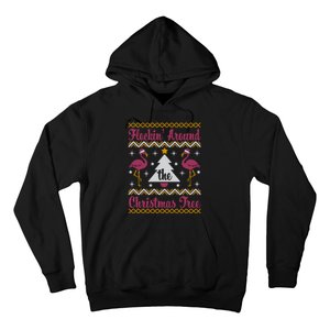 Flockin Around The Christmas Tree Flamingo Christmas Hoodie