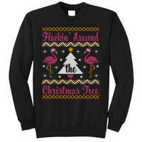 Flockin Around The Christmas Tree Flamingo Christmas Sweatshirt