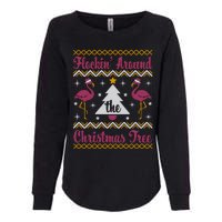 Flockin Around The Christmas Tree Flamingo Christmas Womens California Wash Sweatshirt