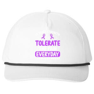 Fibromyalgia Awareness Tolerate The Pain Everyday Disease Gift Snapback Five-Panel Rope Hat