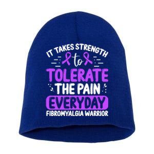 Fibromyalgia Awareness Tolerate The Pain Everyday Disease Gift Short Acrylic Beanie