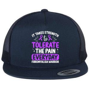 Fibromyalgia Awareness Tolerate The Pain Everyday Disease Gift Flat Bill Trucker Hat