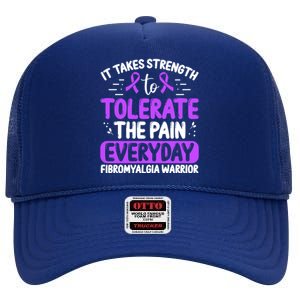 Fibromyalgia Awareness Tolerate The Pain Everyday Disease Gift High Crown Mesh Back Trucker Hat