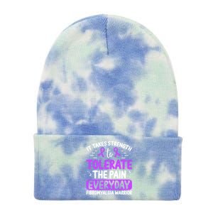 Fibromyalgia Awareness Tolerate The Pain Everyday Disease Gift Tie Dye 12in Knit Beanie