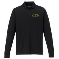 Funny All Trash No Trailer Performance Long Sleeve Polo