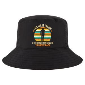 Funny Amputee This Leg Is Taking A Lot Longer To Grow Back Cool Comfort Performance Bucket Hat