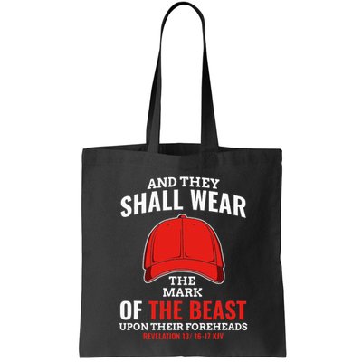 Funny Anti Trump Mark Of The Beast Red Hat Liberal Gift Bag
