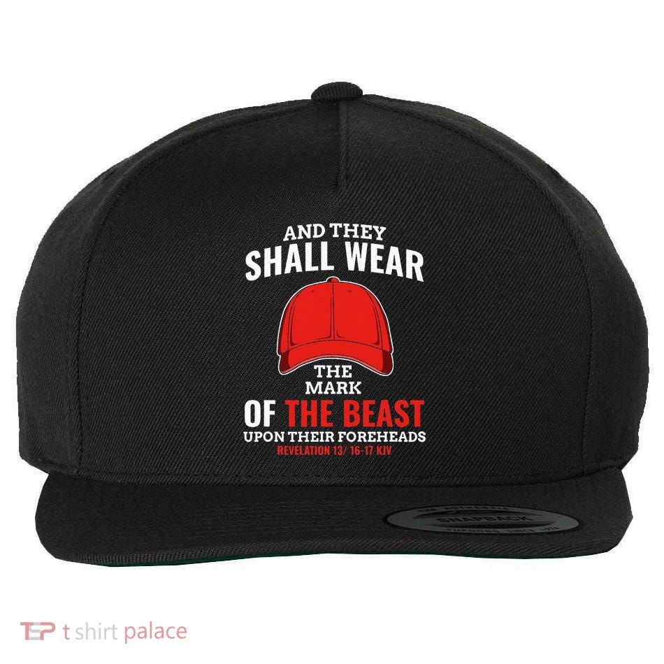 Funny Anti Trump Mark Of The Beast Red Hat Liberal Gift Wool Snapback Cap