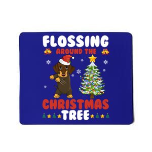 Flossing Around The Christmas TreeDachshund Christmas Gift Mousepad