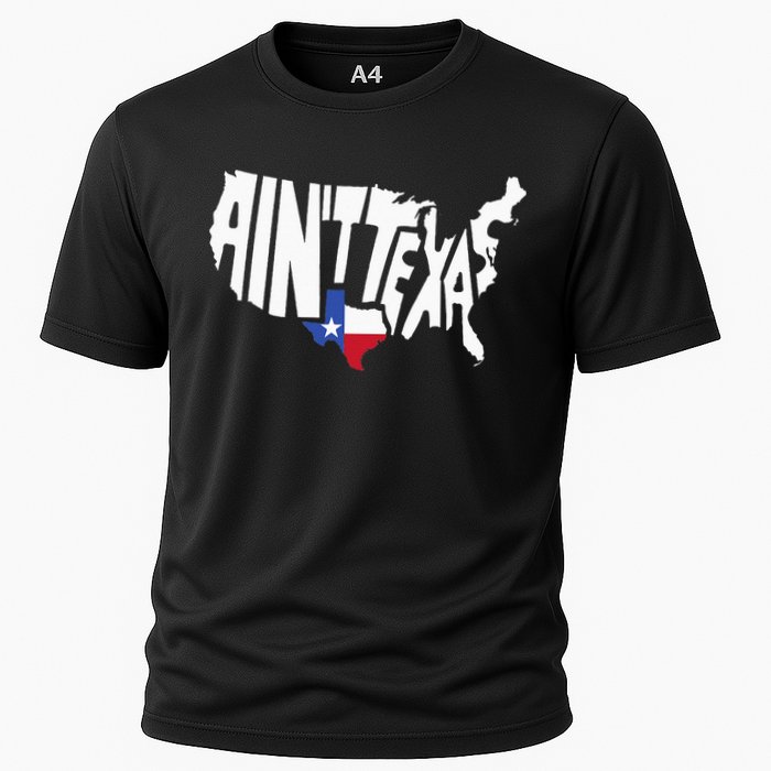 Funny Aint Texas USA Map Proud Texan Cooling Performance Crew T-Shirt