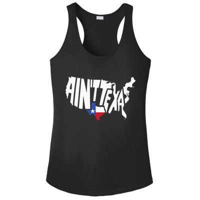 Funny Aint Texas USA Map Proud Texan Ladies PosiCharge Competitor Racerback Tank