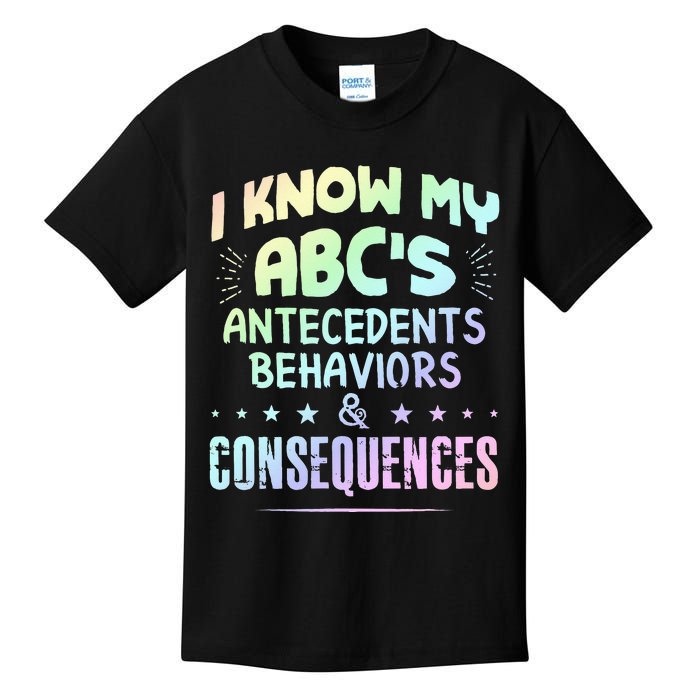 Funny ABA Therapist - I Know My ABC'S Kids T-Shirt