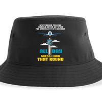 Funny Air Traffic Controller Saying ATC Flight Control Sustainable Bucket Hat