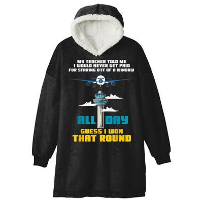 Funny Air Traffic Controller Saying ATC Flight Control Hooded Wearable Blanket