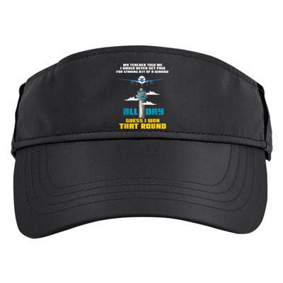 Funny Air Traffic Controller Saying ATC Flight Control Adult Drive Performance Visor