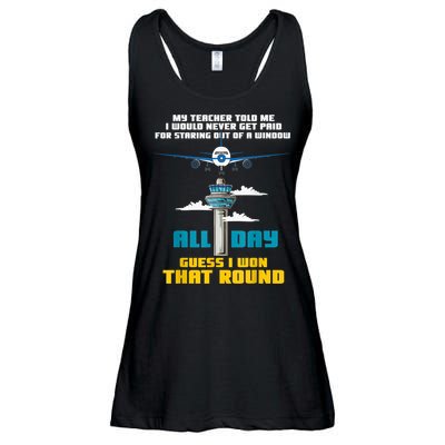 Funny Air Traffic Controller Saying ATC Flight Control Ladies Essential Flowy Tank
