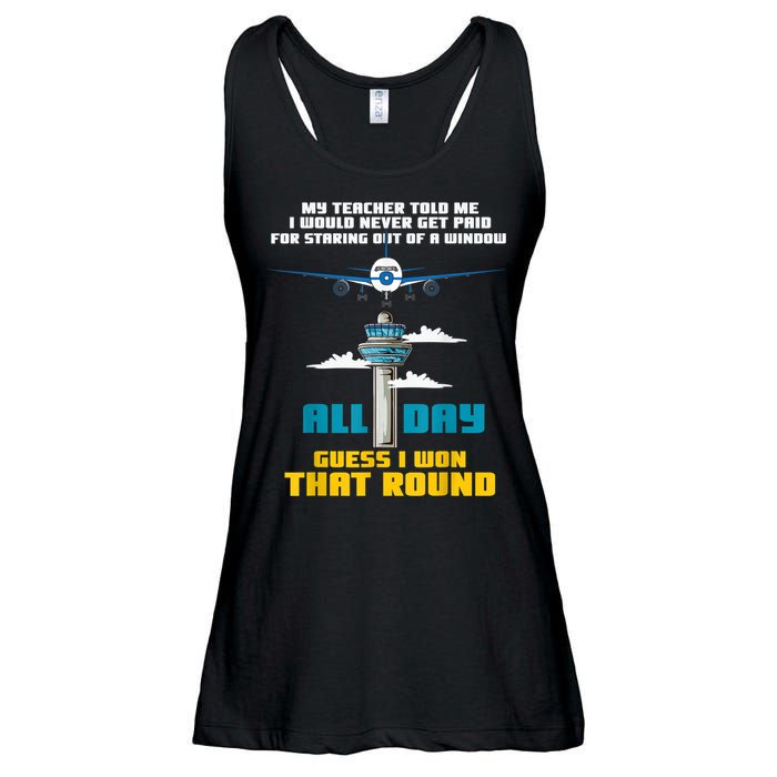 Funny Air Traffic Controller Saying ATC Flight Control Ladies Essential Flowy Tank