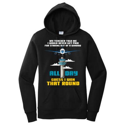 Funny Air Traffic Controller Saying ATC Flight Control Women's Pullover Hoodie
