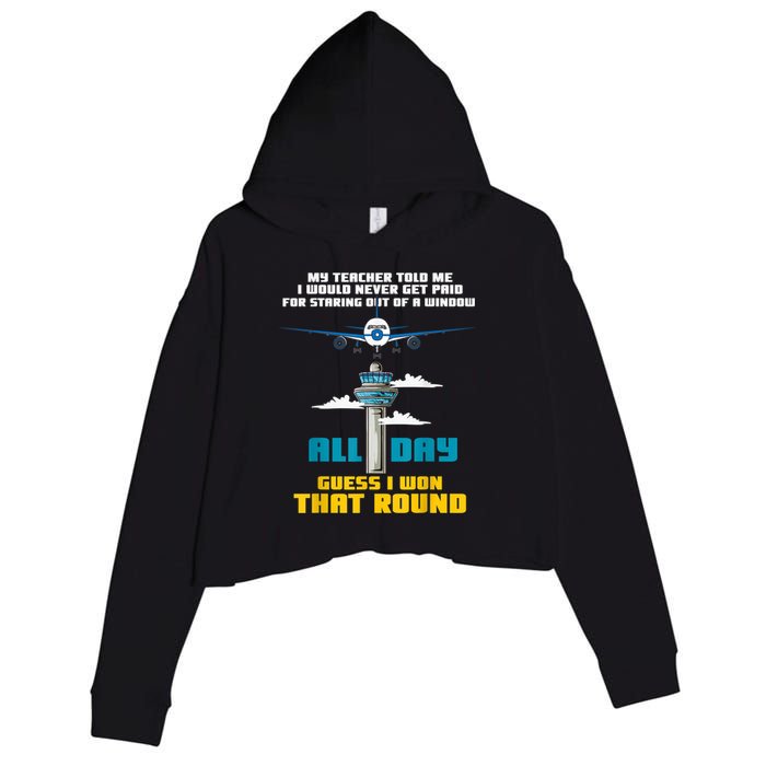 Funny Air Traffic Controller Saying ATC Flight Control Crop Fleece Hoodie