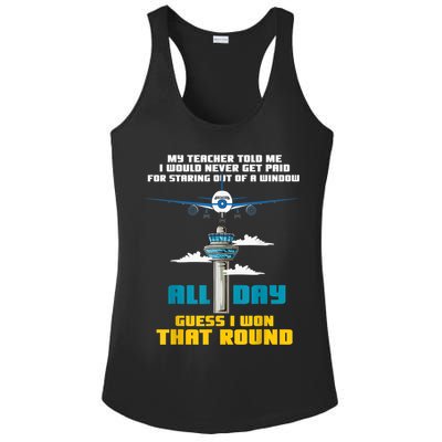 Funny Air Traffic Controller Saying ATC Flight Control Ladies PosiCharge Competitor Racerback Tank
