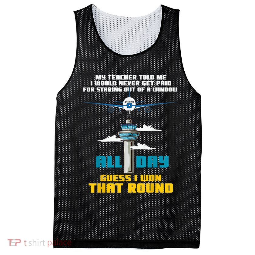 Funny Air Traffic Controller Saying ATC Flight Control Mesh Reversible Basketball Jersey Tank