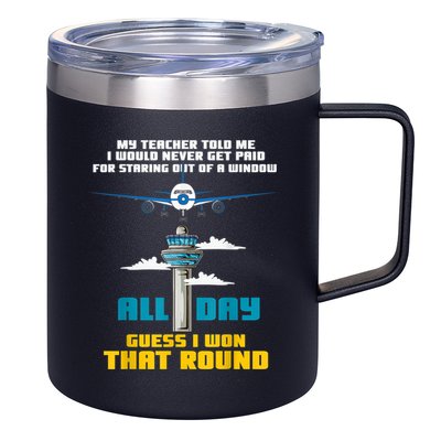 Funny Air Traffic Controller Saying ATC Flight Control 12oz Stainless Steel Coffee Mug