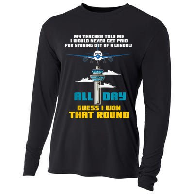 Funny Air Traffic Controller Saying ATC Flight Control Cooling Performance Long Sleeve Crew