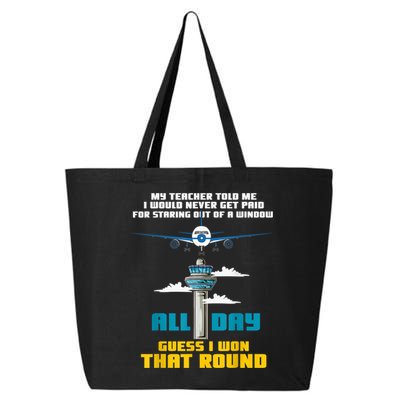 Funny Air Traffic Controller Saying ATC Flight Control 25L Jumbo Tote