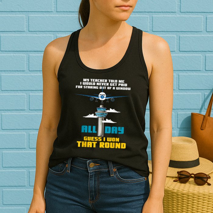 Funny Air Traffic Controller Saying ATC Flight Control Womens Tank Top