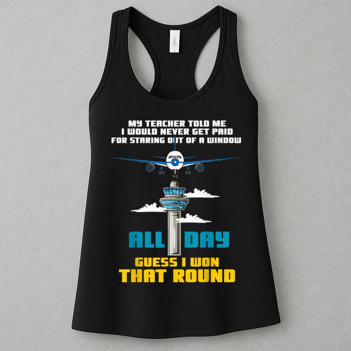 Funny Air Traffic Controller Saying ATC Flight Control Womens Tank Top