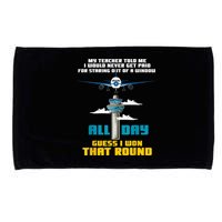 Funny Air Traffic Controller Saying ATC Flight Control Microfiber Hand Towel