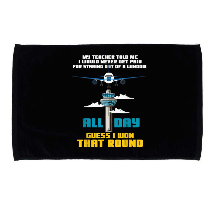 Funny Air Traffic Controller Saying ATC Flight Control Microfiber Hand Towel