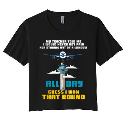 Funny Air Traffic Controller Saying ATC Flight Control Crop Top